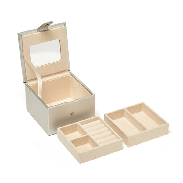 Brouk & Co Giftware Jodi 2 Tray Small Jewelry Box Silver