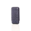 Brouk & Co Giftware Keep it Fresh Cigar Holder Triple In Ostrich Leather Blue Ostrich