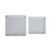 Brouk & Co Giftware Leah 2-Piece Quilted Throw All Light Grey