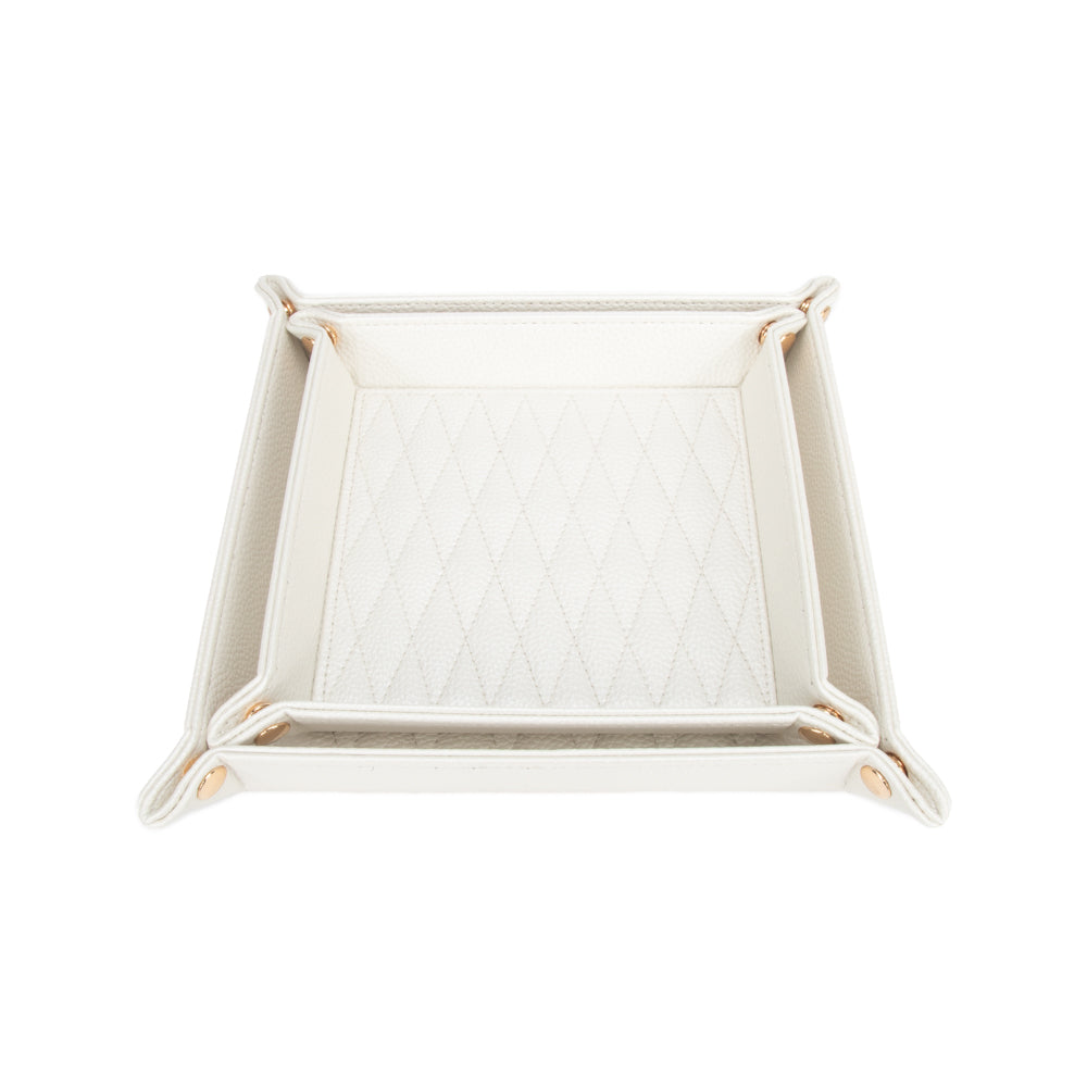 Brouk & Co Giftware Leah 2-Piece Quilted Throw All Pearl White