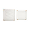 Brouk & Co Giftware Leah 2-Piece Quilted Throw All Pearl White