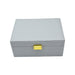 Brouk & Co Giftware Leah 2 Tier Jewelry Box Light Grey
