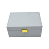 Brouk & Co Giftware Leah 2 Tier Jewelry Box Light Grey
