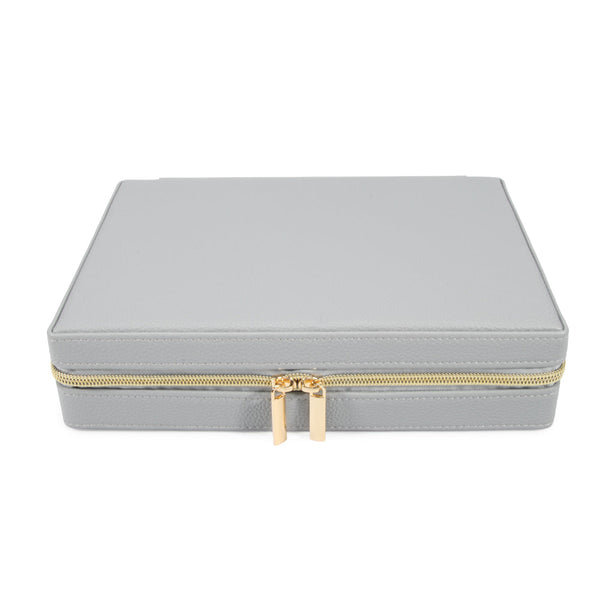 Brouk & Co Giftware Leah Large Travel Jewelry Case Light Grey