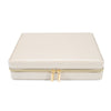 Brouk & Co Giftware Leah Large Travel Jewelry Case Pearl White