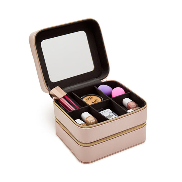 Brouk & Co Giftware Pink Leah Travel Cosmetic Case