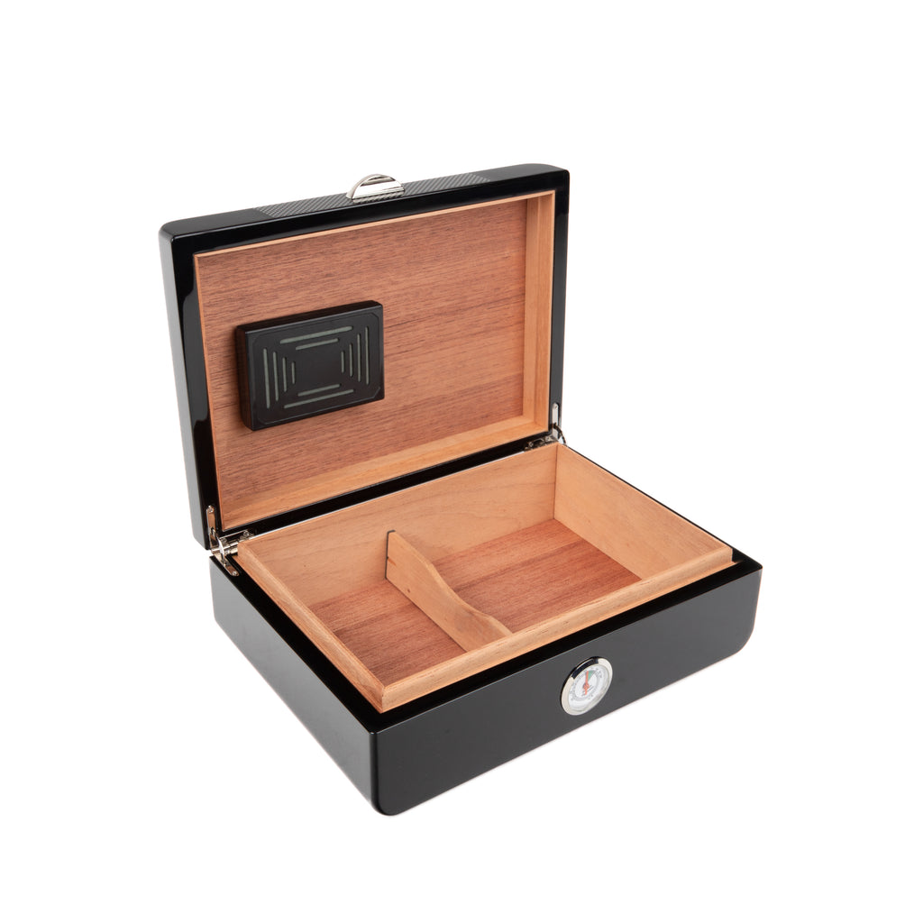 Brouk & Co Giftware Lorenzo Cigar Humidor (Black)