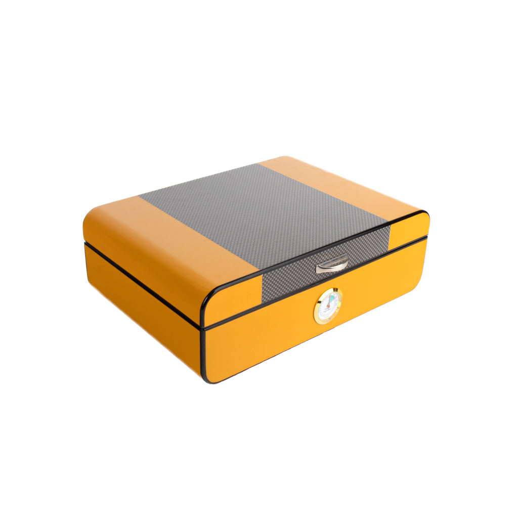 Brouk & Co Giftware Lorenzo Cigar Humidor (Mustard)