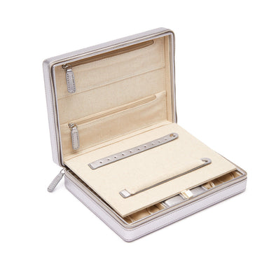 Brouk & Co Giftware Luna Large Travel Jewelry Case (Silver)