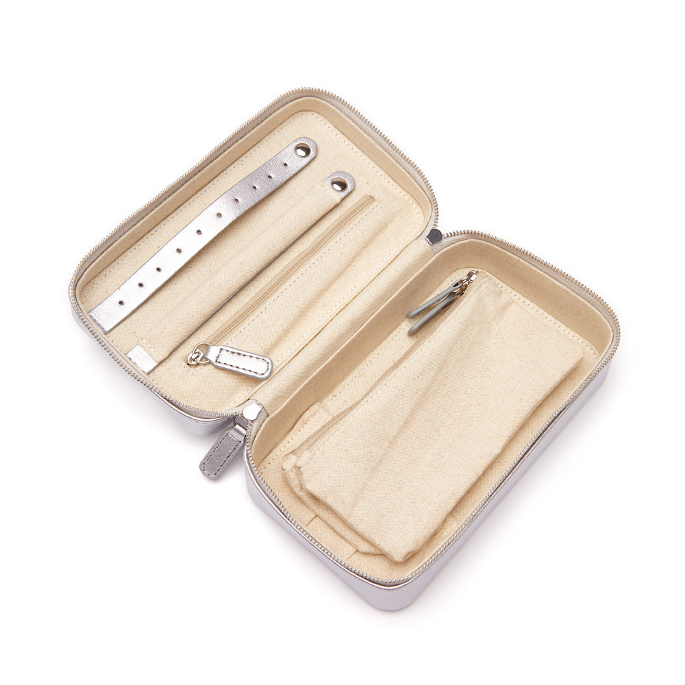 Brouk & Co Giftware Luna Medium Travel Jewelry Case (Silver)