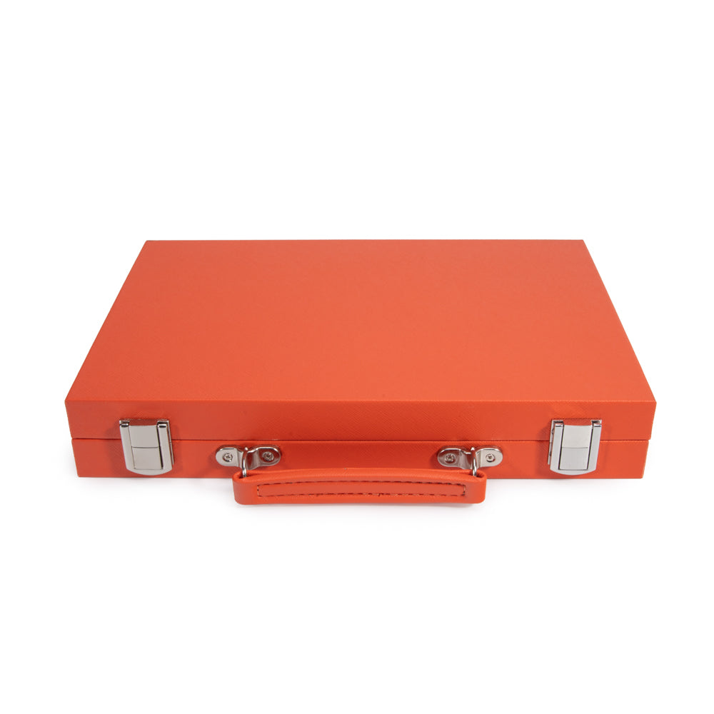 Brouk & Co Giftware Mini Travel Backgammon Orange