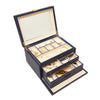 Brouk & Co Giftware Navy Riley 3 Tray Jewelry Box