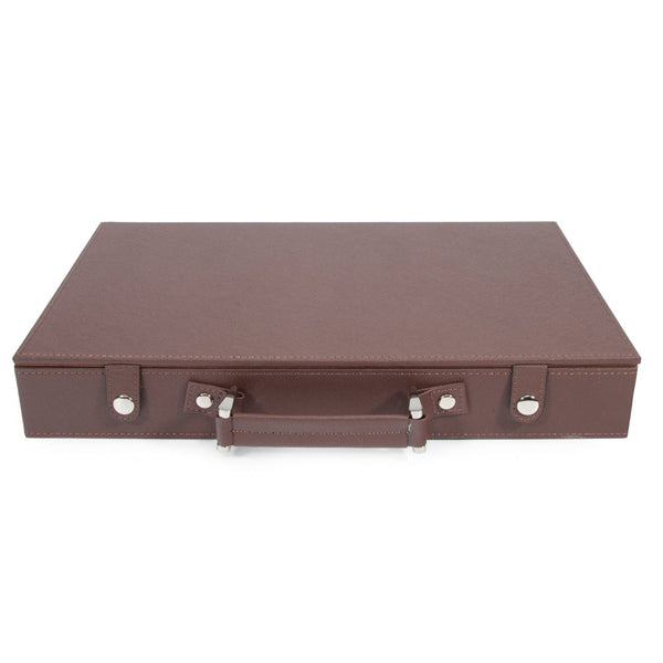 Brouk & Co Giftware Rowan 200 Chip Style Poker Set Brown