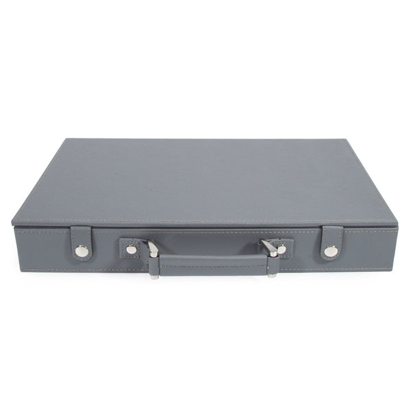 Brouk & Co Giftware Rowan 200 Chip Style Poker Set Steel Grey
