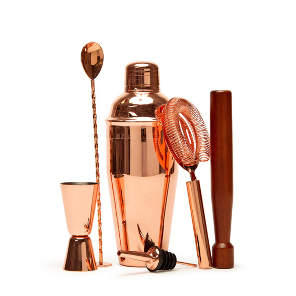 Santino 6-Piece Bar Tool Set: Entertain with Style | Copper Finish ...