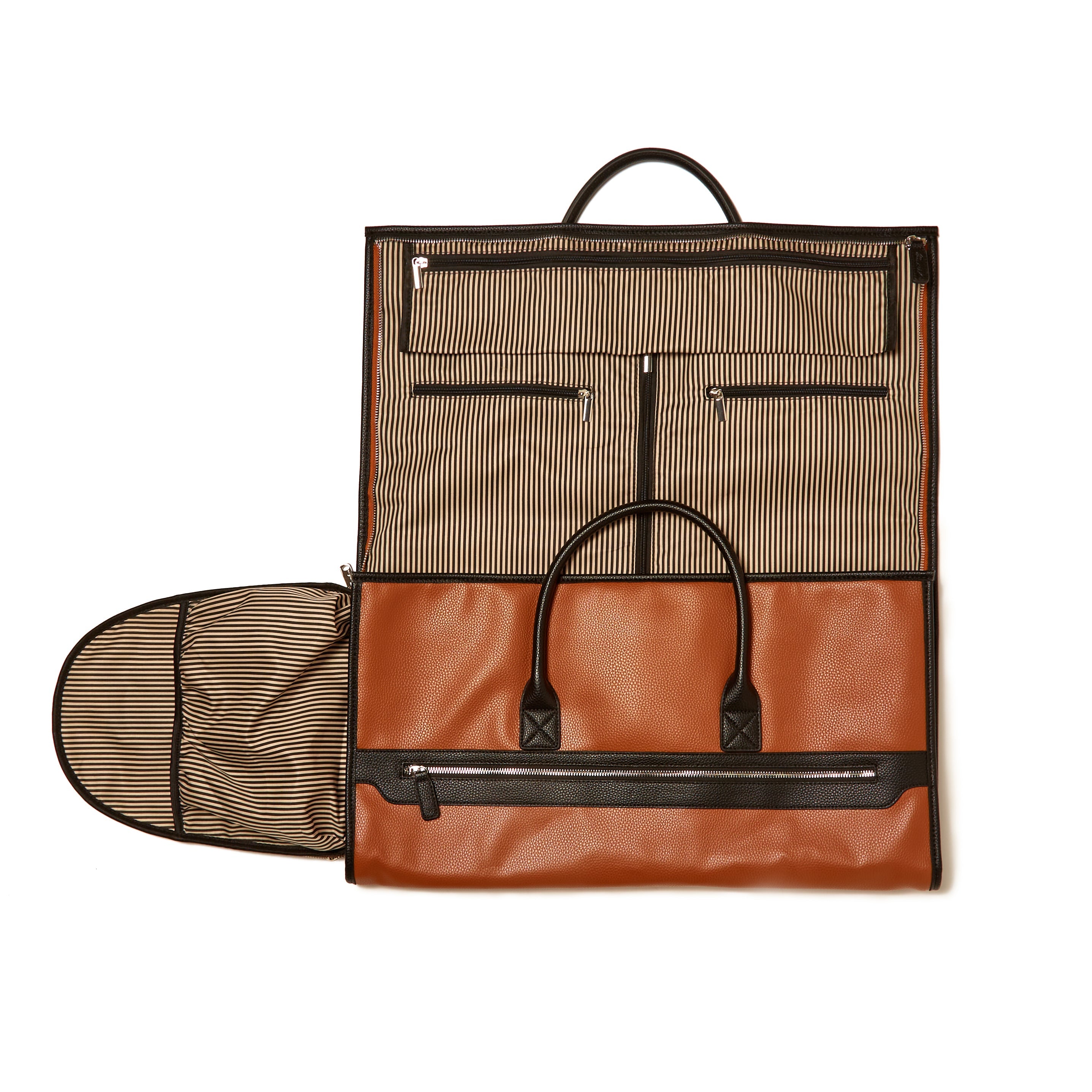 Brouk & Co Giftware Siena 2-N-1 Garment Bag Chestnut