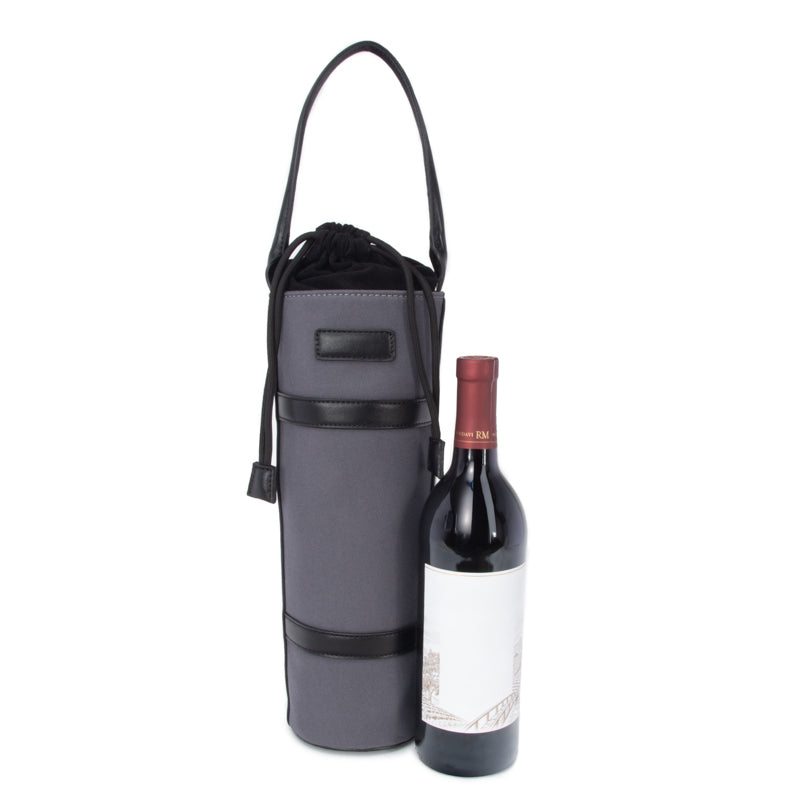 Brouk & Co Giftware Skyler Single Wine Bag Grey