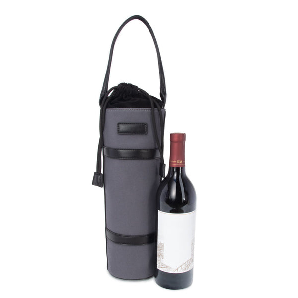 Brouk & Co Giftware Skyler Single Wine Bag Grey