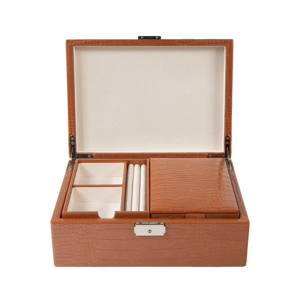 Brouk & Co Giftware Brown Sydney Jewelry Box with Travel Tray
