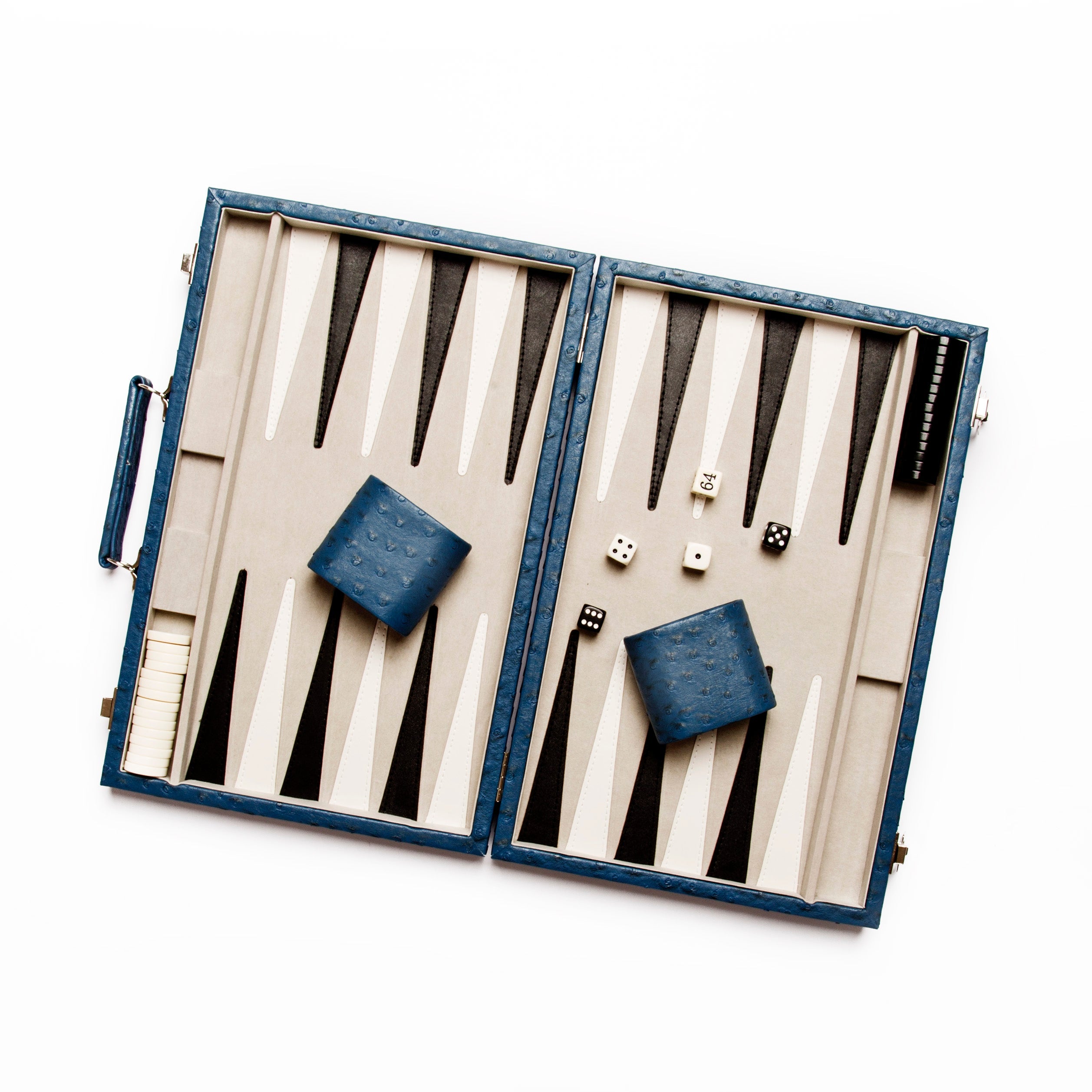 Brouk & Co Giftware The Backgammon Set Blue Ostrich