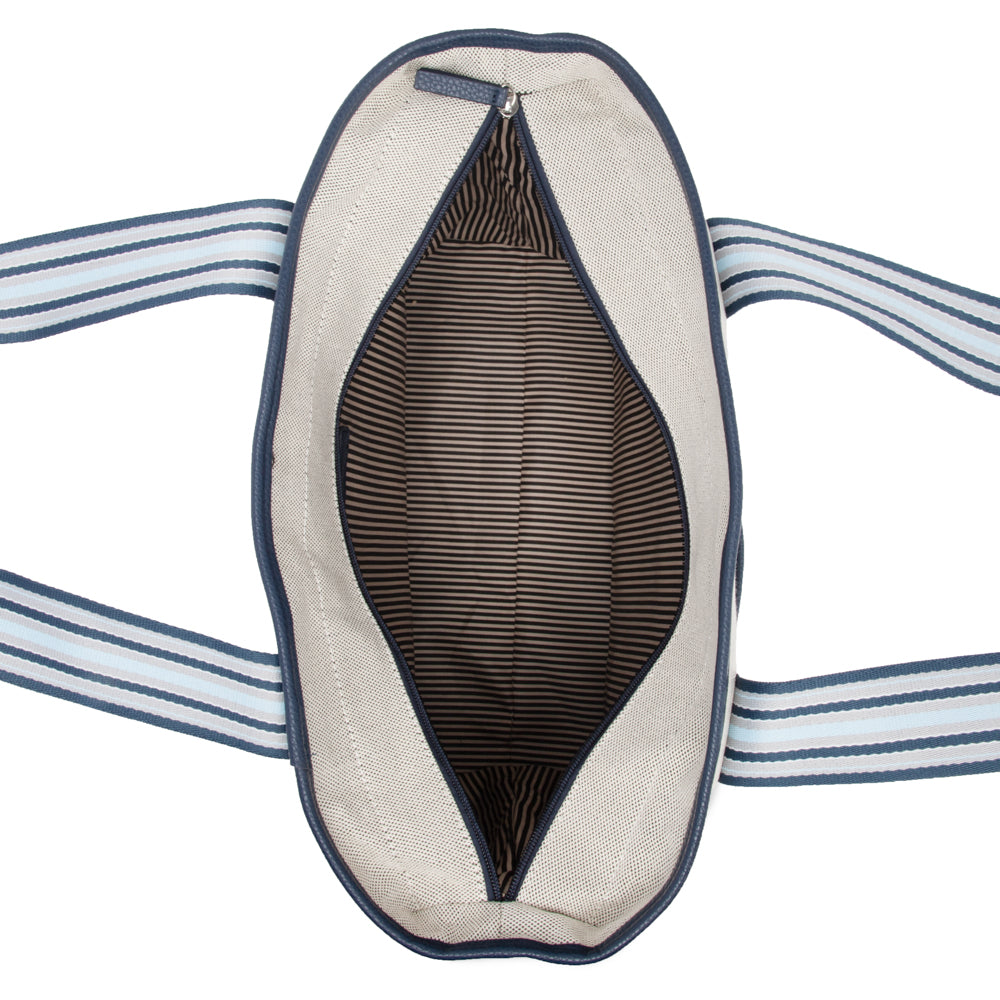 Brouk & Co Giftware The Capri Stripe Tote Navy