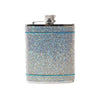 Brouk & Co Giftware The Crystal Flask 6oz Silver/Blue