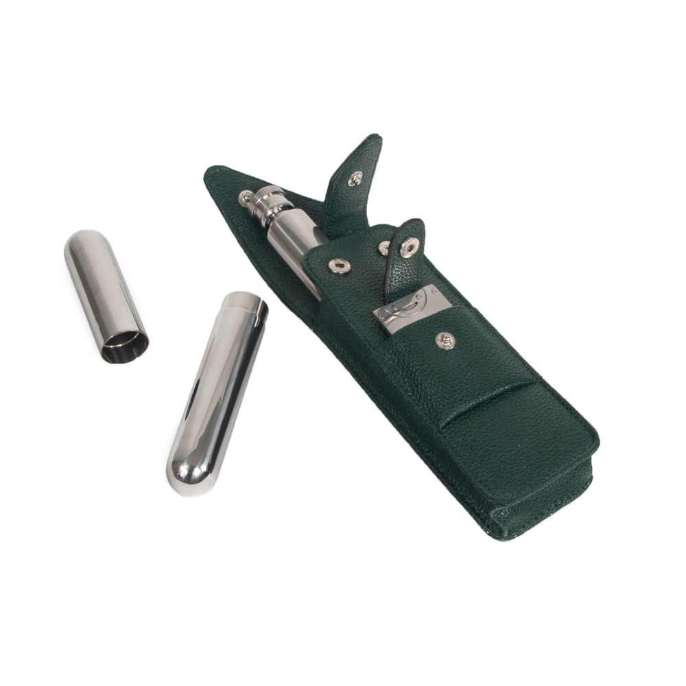 Brouk & Co Giftware The Hip Trio Cigar and Flask Set Green