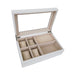 Brouk & Co Giftware Pearl White The Kylie Glass Top Jewelry Box