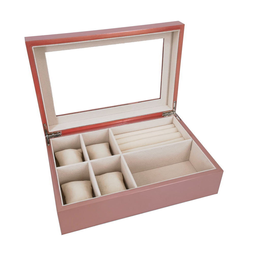 Brouk & Co Giftware Rose Gold The Kylie Glass Top Jewelry Box