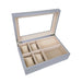 Brouk & Co Giftware Silver The Kylie Glass Top Jewelry Box