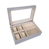 Brouk & Co Giftware Silver The Kylie Glass Top Jewelry Box