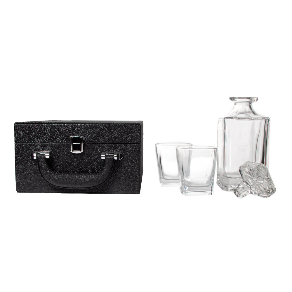 Brouk & Co Giftware Warren Whiskey Barware Collection Black