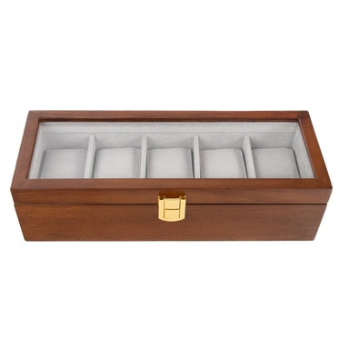 Brouk & Co Giftware William 5-Slot Watch Box (Brown)
