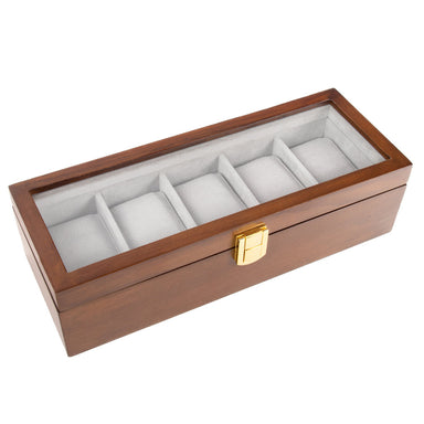 Brouk & Co Giftware William 5-Slot Watch Box (Brown)