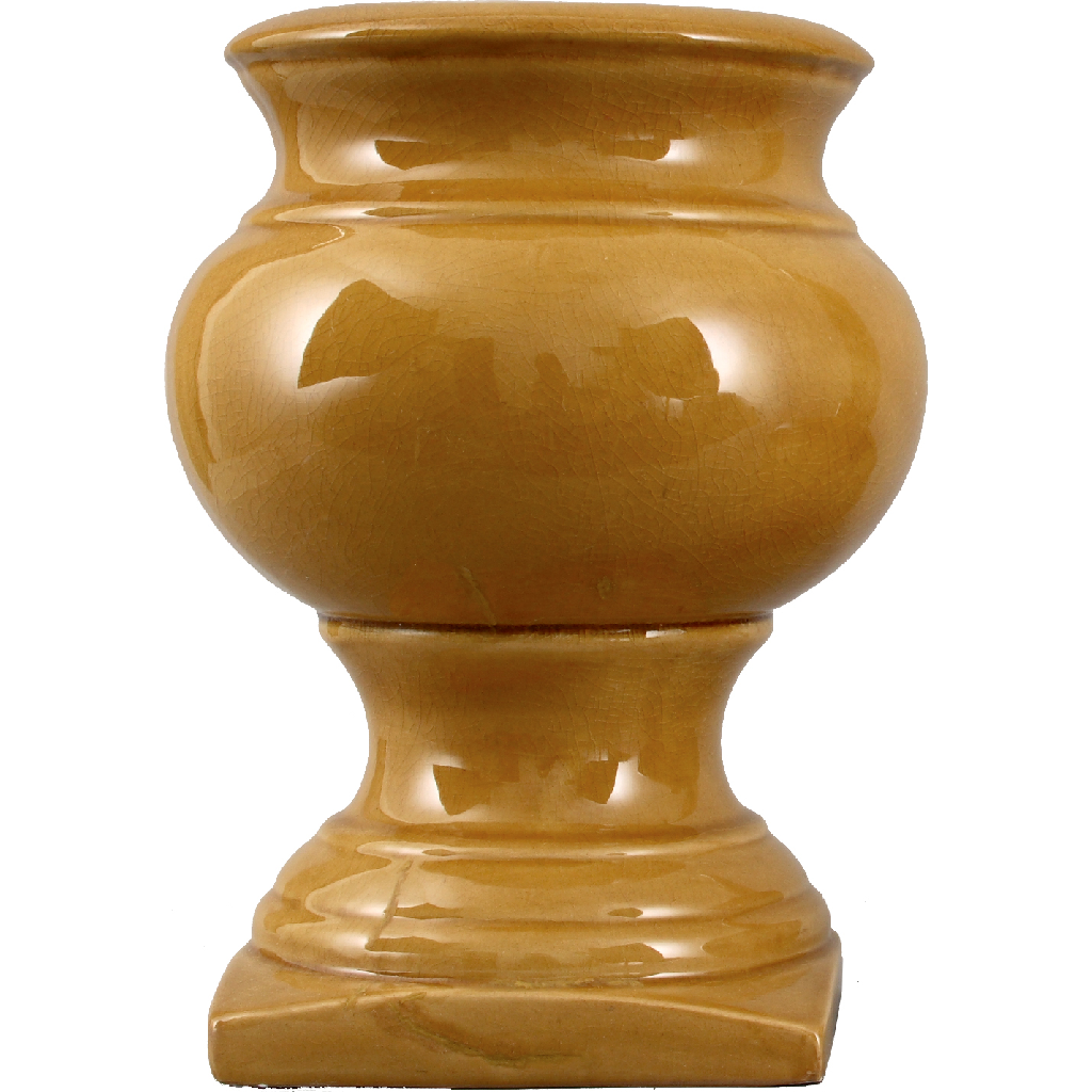 Danny's Fine Porcelain Garden Pot- Yellow (7"dia Opening)