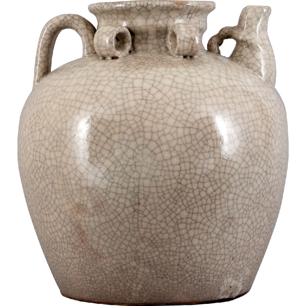 Danny's Fine Porcelain 12x13h Large Tea Jar W/ Stand - Beige