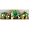 Danny's Fine Porcelain 12x13h Large Tea Jar W/ Stand - Green