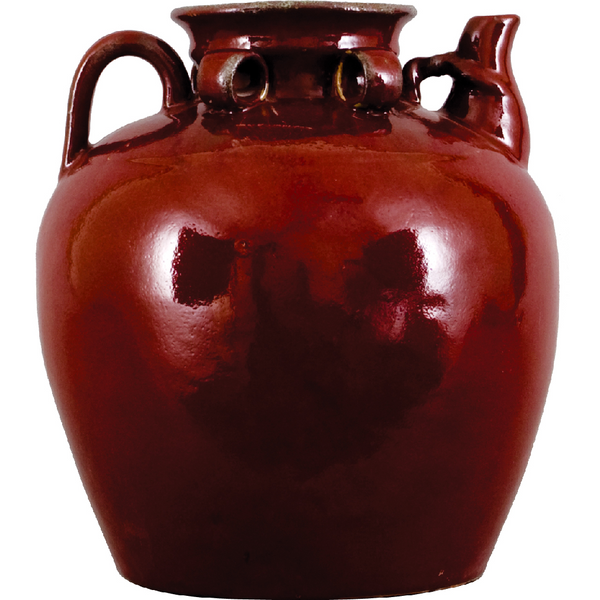 Danny's Fine Porcelain 12x13h Large Tea Jar W/ Stand - Red