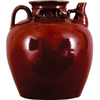 Danny's Fine Porcelain 12x13h Large Tea Jar W/ Stand - Red