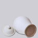 Cobalt Guild Home Decor 25" Rustic Plain White Porcelain Temple Jar