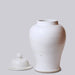 Cobalt Guild Home Decor 25" Rustic Plain White Porcelain Temple Jar