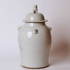 Cobalt Guild Home Decor 25" Stout Rustic White Porcelain Temple Jar with Lugs