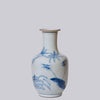 Cobalt Guild Home Decor Bamboo Blue and White Porcelain Mallet Vase