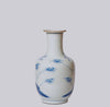 Cobalt Guild Home Decor Bamboo Blue and White Porcelain Mallet Vase