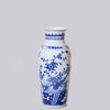 Cobalt Guild Home Decor Bird and Flower Blue and White Porcelain Mallet Vase
