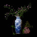 Cobalt Guild Home Decor Bird and Flower Blue and White Porcelain Mallet Vase