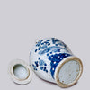 Cobalt Guild Home Decor Bird and Flower Blue and White Porcelain Temple Jar