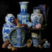 Cobalt Guild Home Decor Bird and Flower Blue and White Porcelain Temple Jar