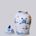 Cobalt Guild Home Decor Blossoms Blue and White Porcelain Temple Jar