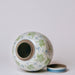 Cobalt Guild Home Decor Blue and Green Porcelain Cranes and Clouds Round Storage Jar